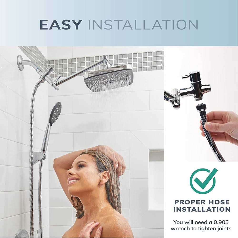 Veken 12 Inch Rain Shower Head with 5 Settings High Pressure Handheld - MT - Mrs Treak