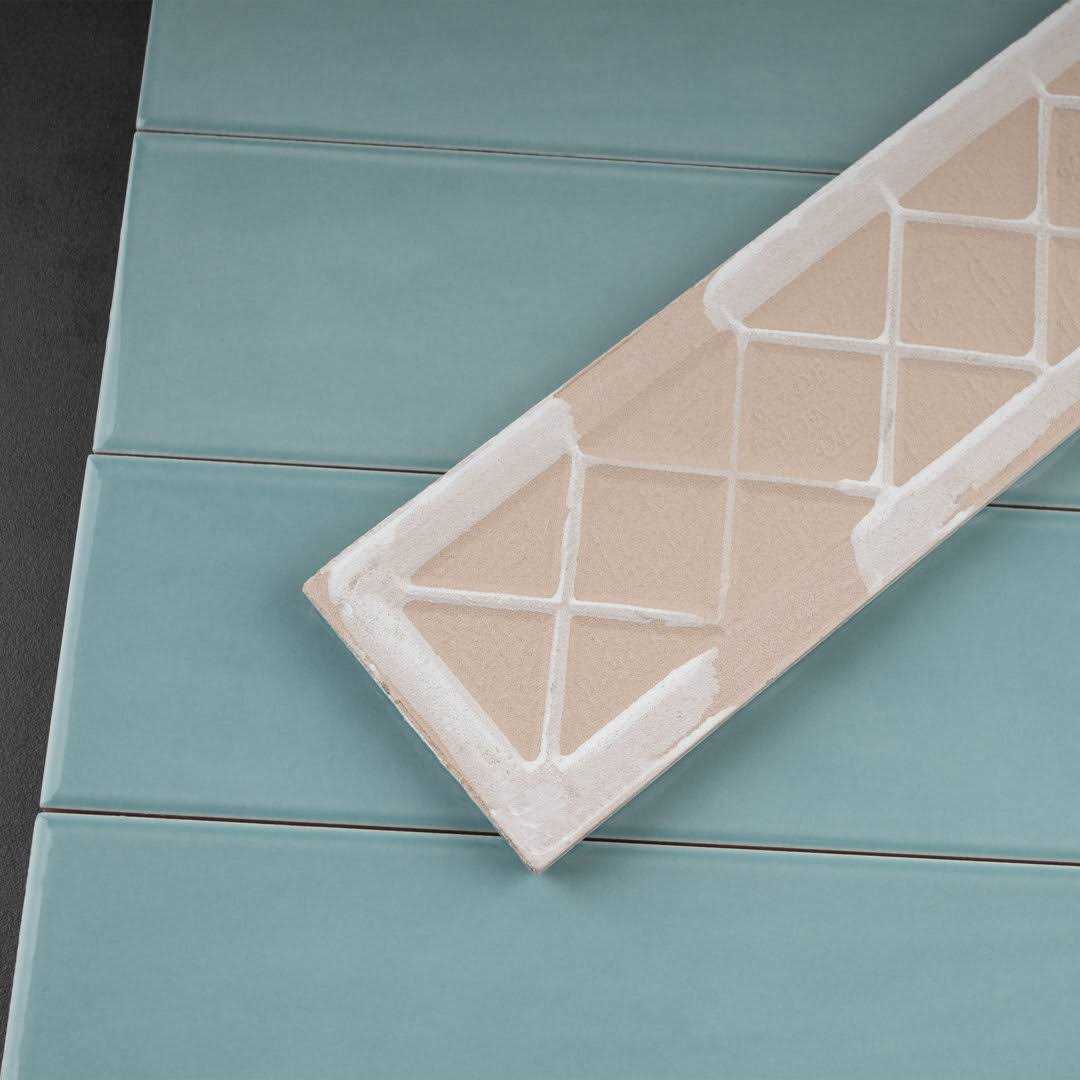 MOLOVO Zarati 2.95 in. x 11.81 in. Polished Ceramic Wall Tile - MT - Mrs Treak