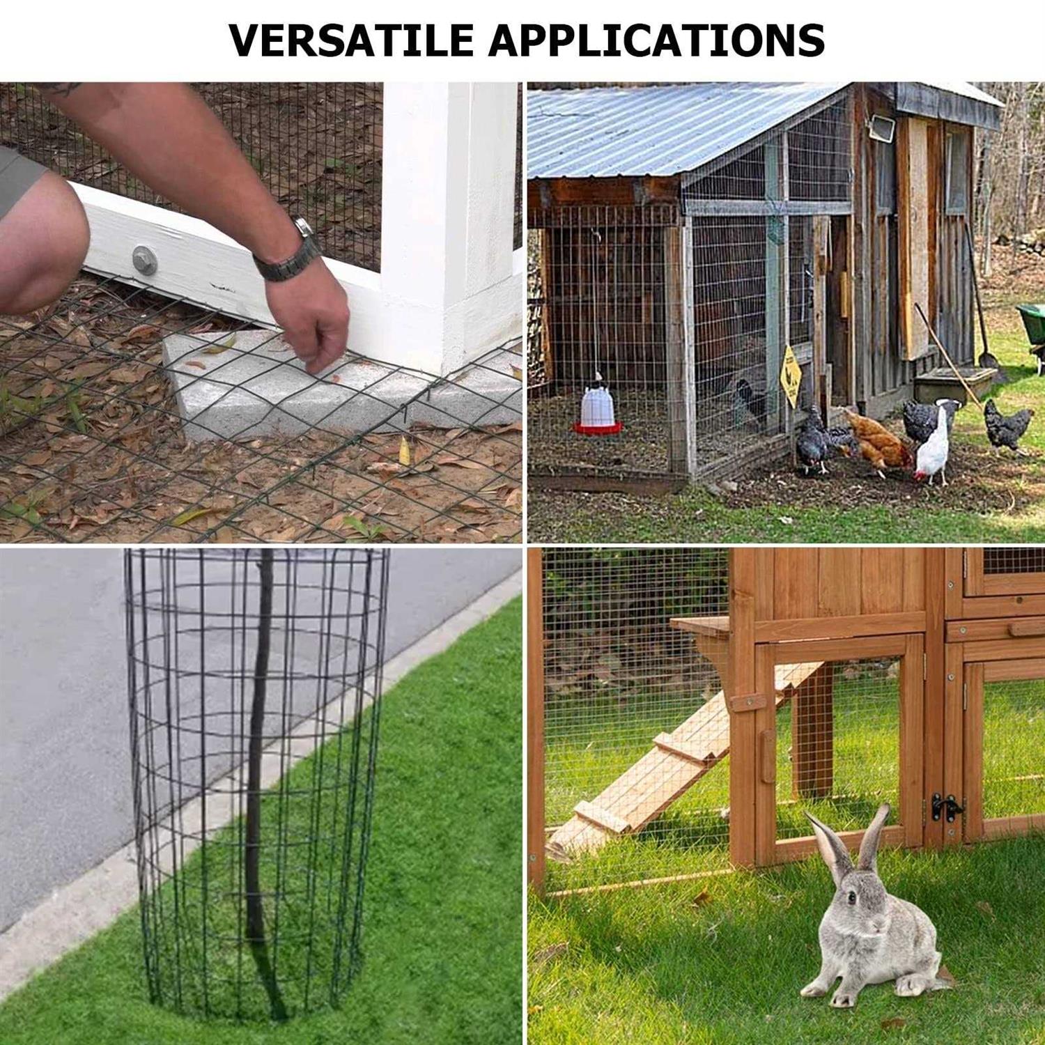 forimo 50′ Hardware Cloth Gauge Black Vinyl Coated Welded Fence Mesh for Home and Garden Fence and Home Improvement Project - MT - Mrs Treak