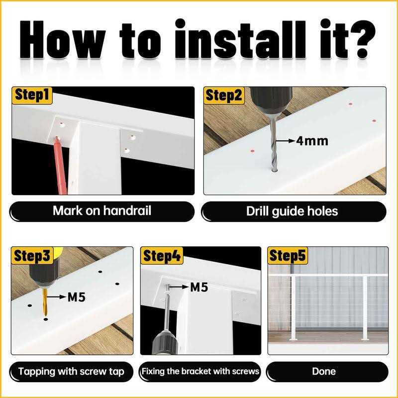 Muzata 6’6 LED Aluminum Lights Black Handrail HL11 BPA - MT - Mrs Treak