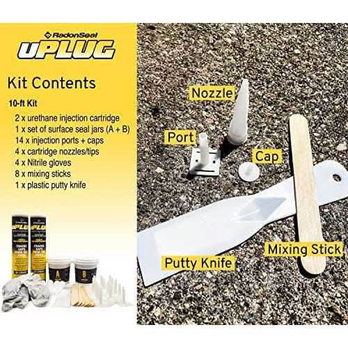 uPlug Concrete Foundation Crack Repair Kit. Repair Leaking Basement & Foundation Wall Cracks & Seams - MT - Mrs Treak