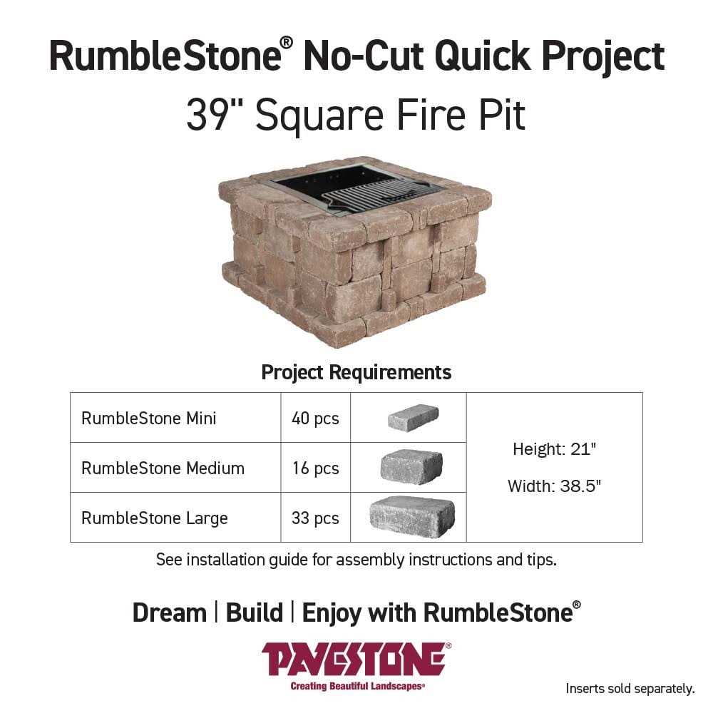 Pavestone RumbleStone 3.5 in. x 7 Concrete Garden Wall Block - MT - Mrs Treak