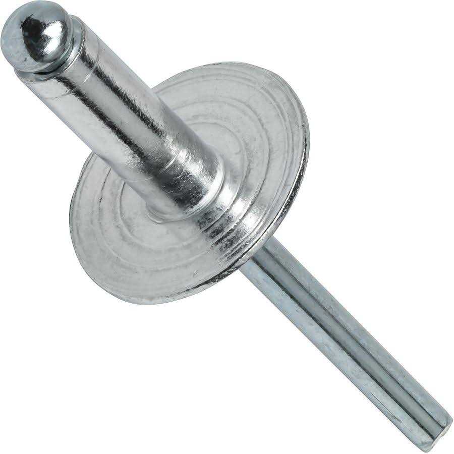 Fastenere.com Large Flange Pop Rivets 3/16 x 1 Aluminum Body Steel Mandrel Large Dome Head 6-16 Gap .876 - MT - Mrs Treak