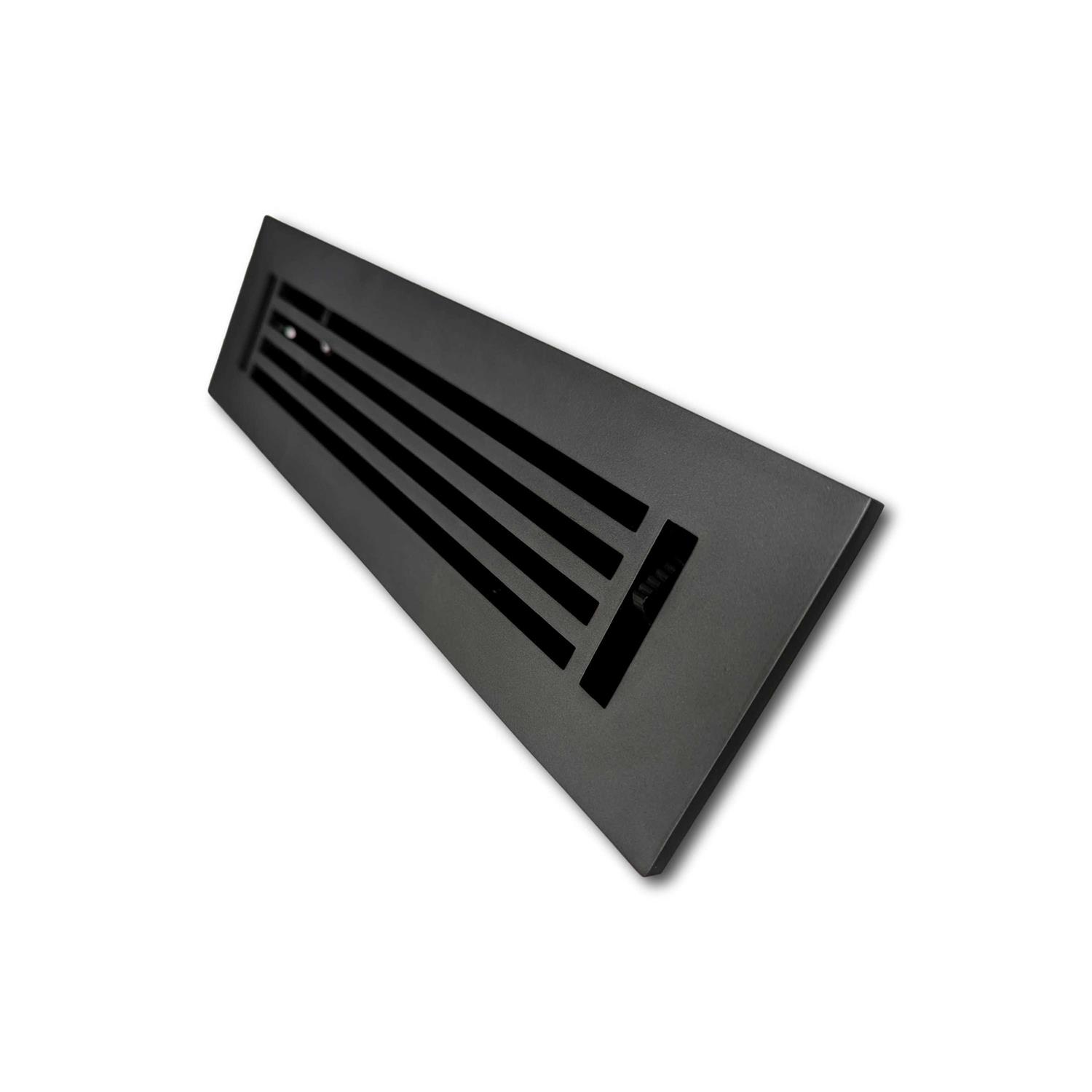 Madelyn Carter 2 x 10 Cast Aluminum Linear Bar Vent Cover – Black (Overall: 3.75 x 11.5) - MT - Mrs Treak