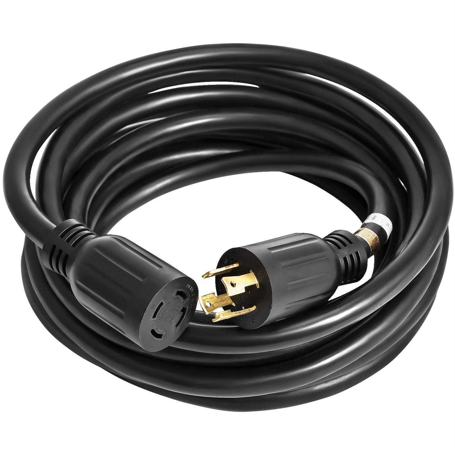 VEVOR 40Ft 30 Amp Generator Extension Cord 4 Wire 10 Gauge Generator Cord 125V 250V Generator Power Cord Twist Lock Connectors FDJYCX40FT30A0001V1 - MT - Mrs Treak