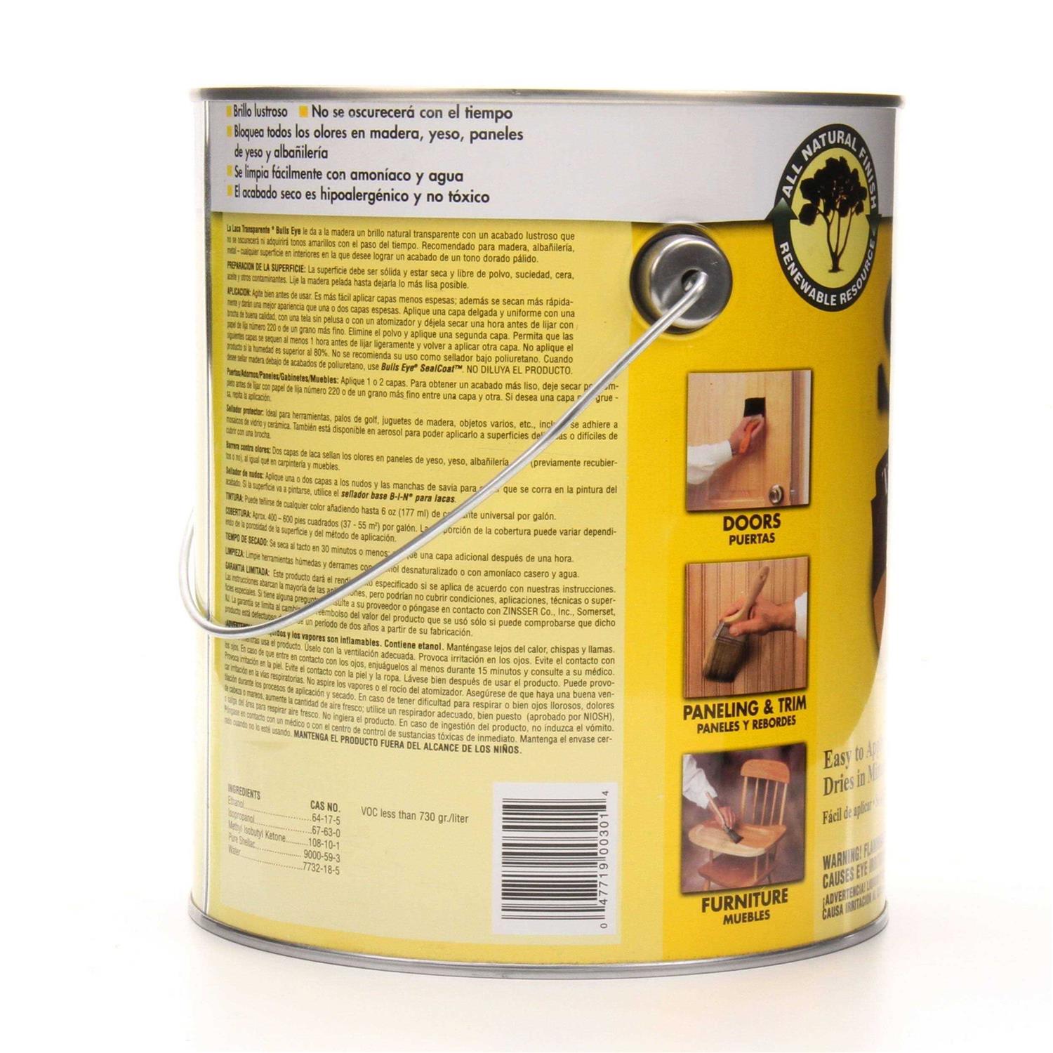 Zinsser Bulls Eye Sealcoat Sanding Sealer - MT - Mrs Treak