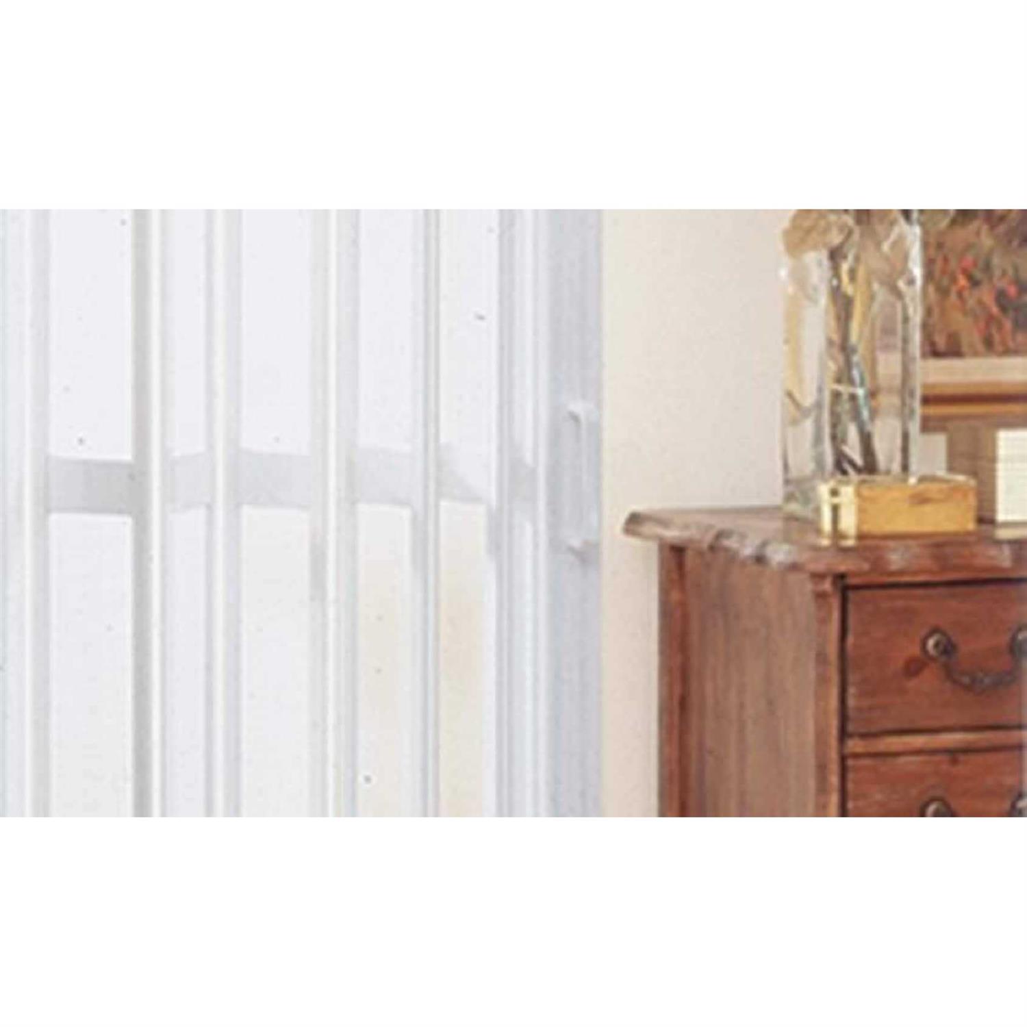 Spectrum Express One Plus 36-in x 96-in Frost White with Transparent Panels Vinyl Accordion Door in Off-Whit - MT - Mrs Treak