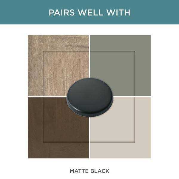 Liberty Modern Wood 1-3/16 in. Matte Black and Rustic Pine Cabinet Bar Knob - MT - Mrs Treak