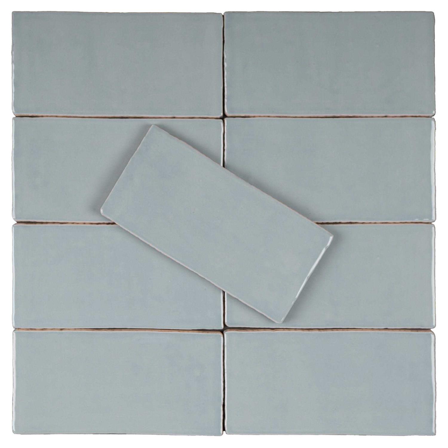 MOLOVO Kezma Black 2.95 in. X 11.81 in. Polished Ceramic Subway Wall Tile - MT - Mrs Treak