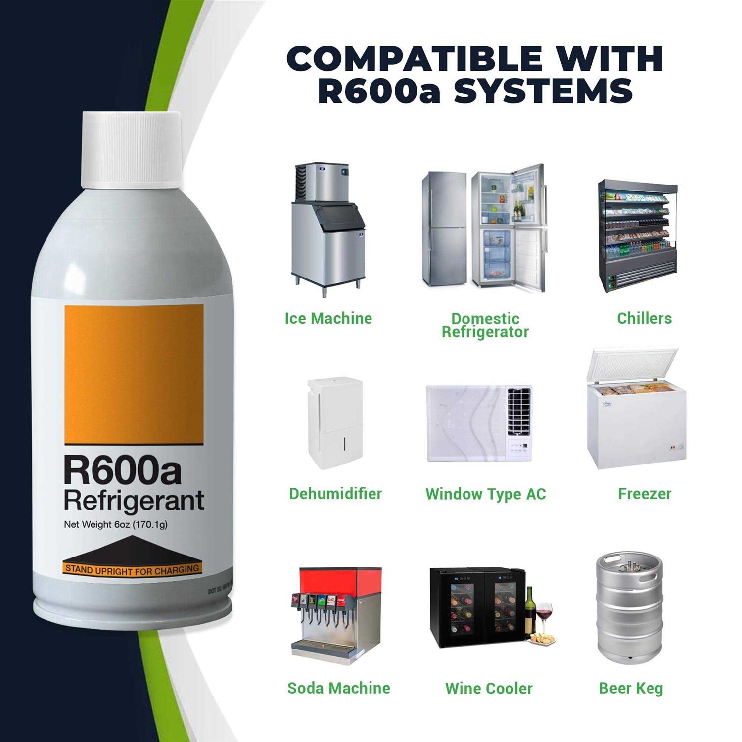 Leak Saver R290 Refrigerant 8oz Upright Charging Self Sealing Can - MT - Mrs Treak