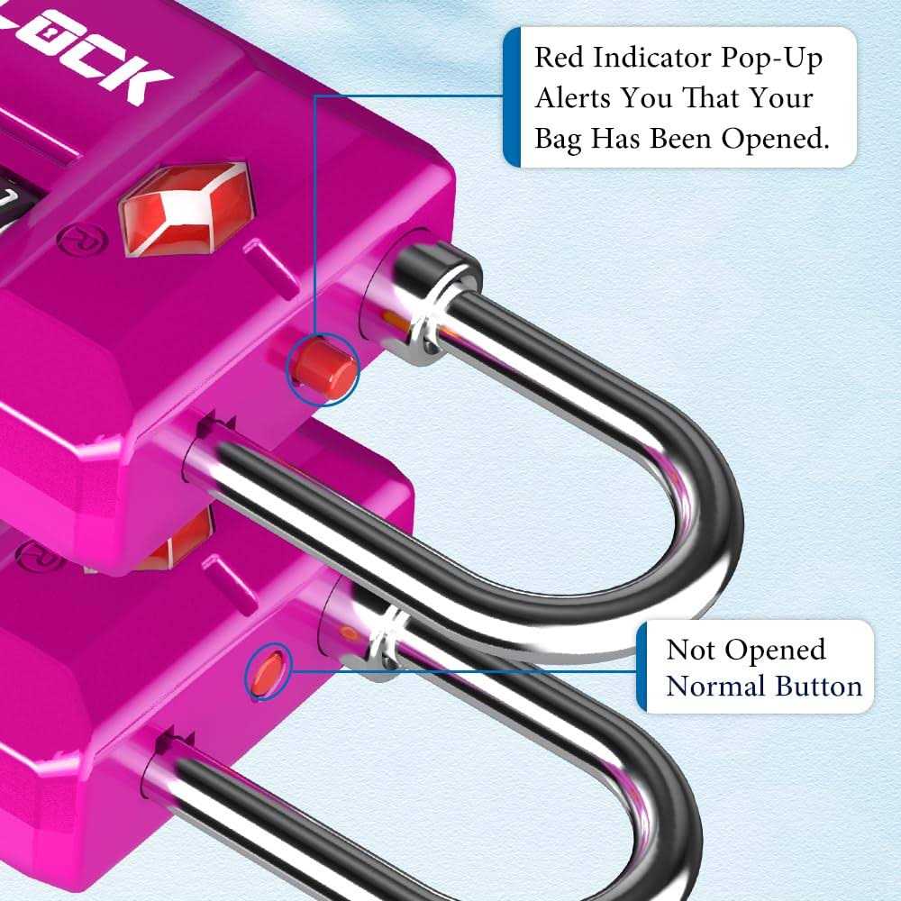 SURE LOCK Tsa Approved Travel Luggage Locks Open Alert Combination Lock for School Office Gym Locker,Toolbox - MT - Mrs Treak