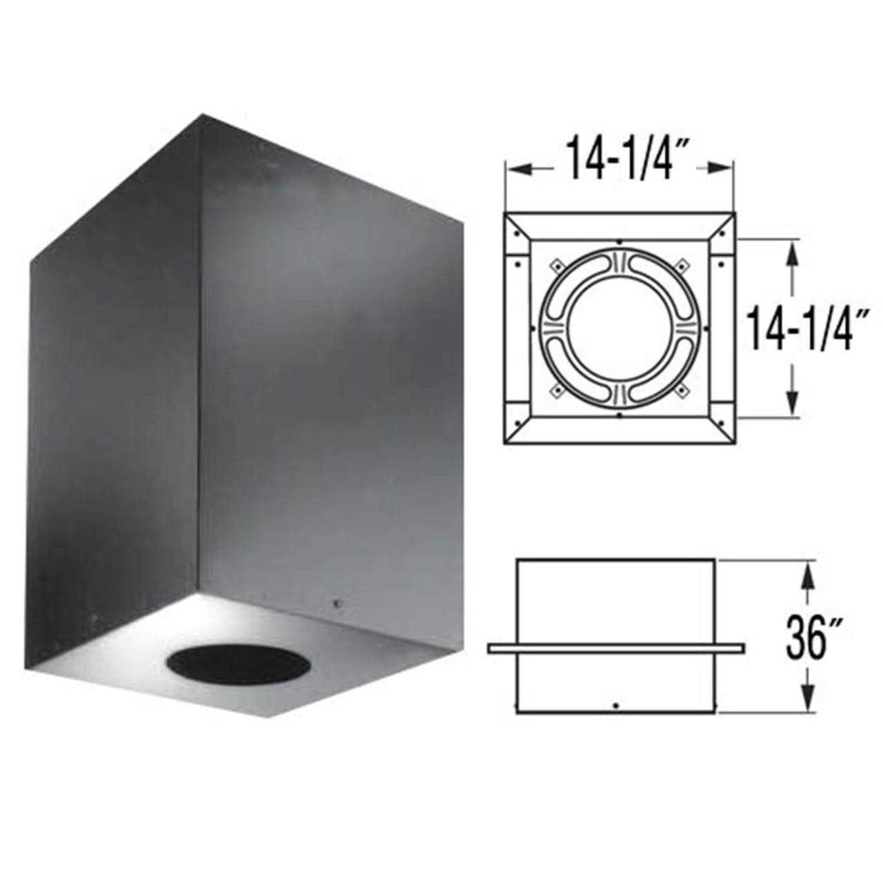 DuraVent 6DP-CS24 DuraPlus 6 Square Ceiling Support Box - MT - Mrs Treak