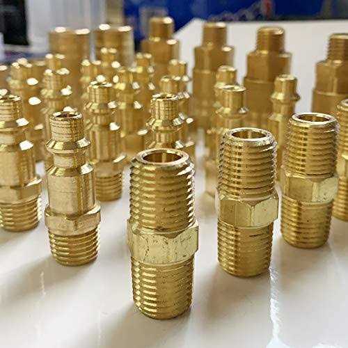 TL TOOLEGIN 3/8 NPT Male x NPT Female Brass Bushing Reducer Adapter Reducing Pipe Fitting 5pcs 1200 PSI - MT - Mrs Treak