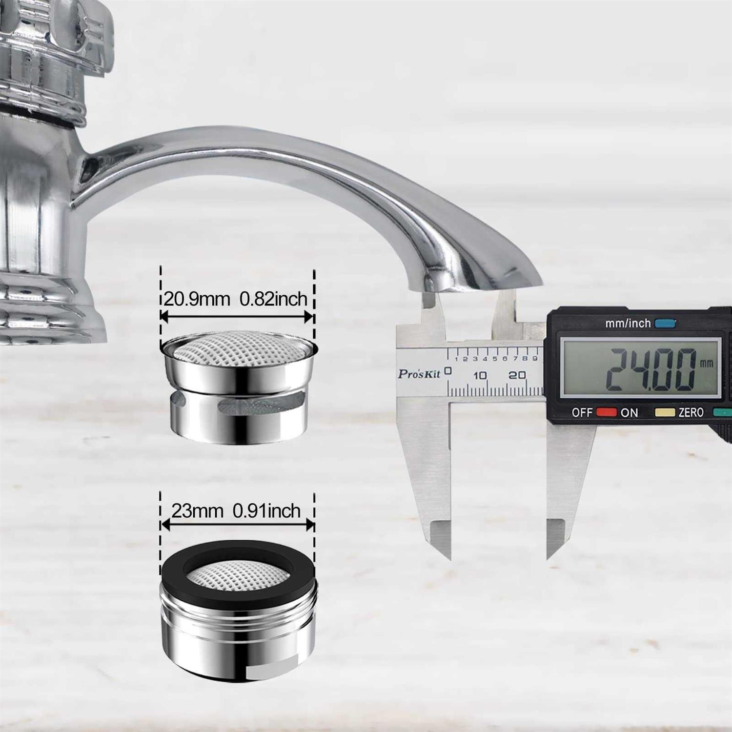 Faucet Adapter Kit 5PCS Kitchen Sink Brass Aerator Adapter Set Male Female Sink Faucet Adapter for Garden Hose - MT - Mrs Treak