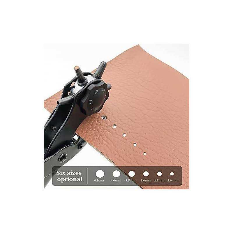 Leather Hole Punch Tool for Belt Updated Hole Sizes Puncher for Belt, Watch Band, Strap, Dog Collar, Saddle, Shoes, Fabric, DIY Home or Craft - MT - Mrs Treak
