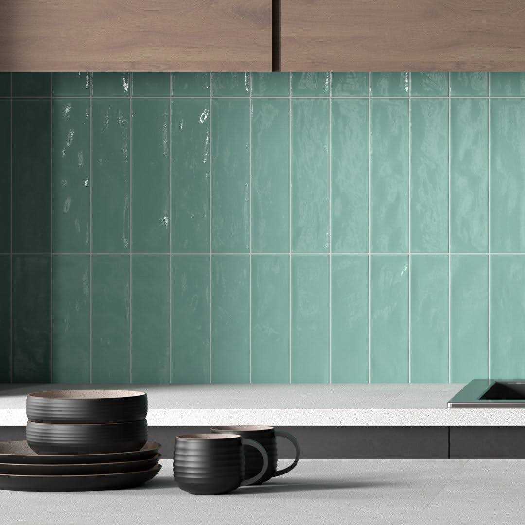 MOLOVO Zarati 2.95 in. x 11.81 in. Polished Ceramic Wall Tile - MT - Mrs Treak