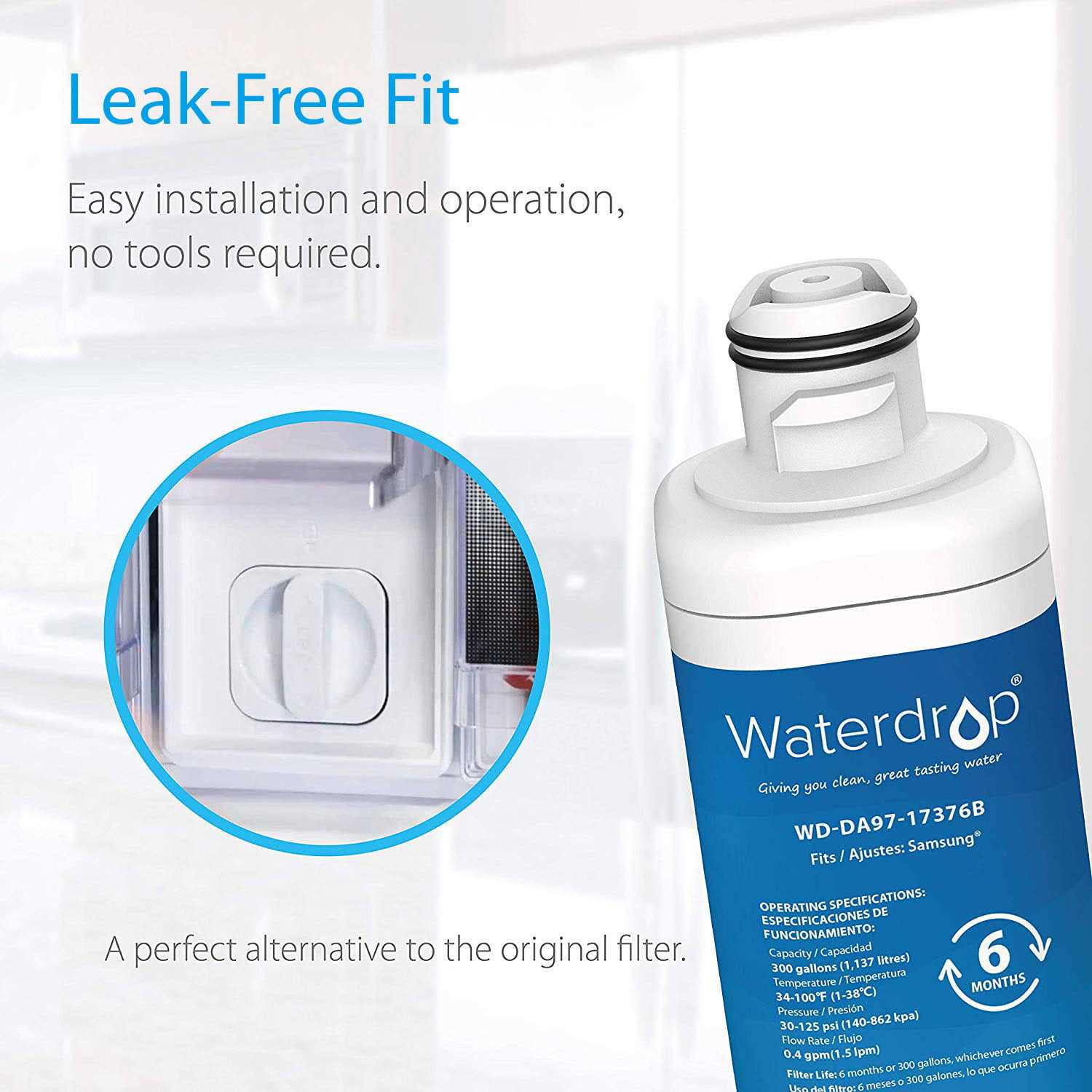 Waterdrop Da97-17376b Replacement for Samsung Haf-qin/EXP - MT - Mrs Treak