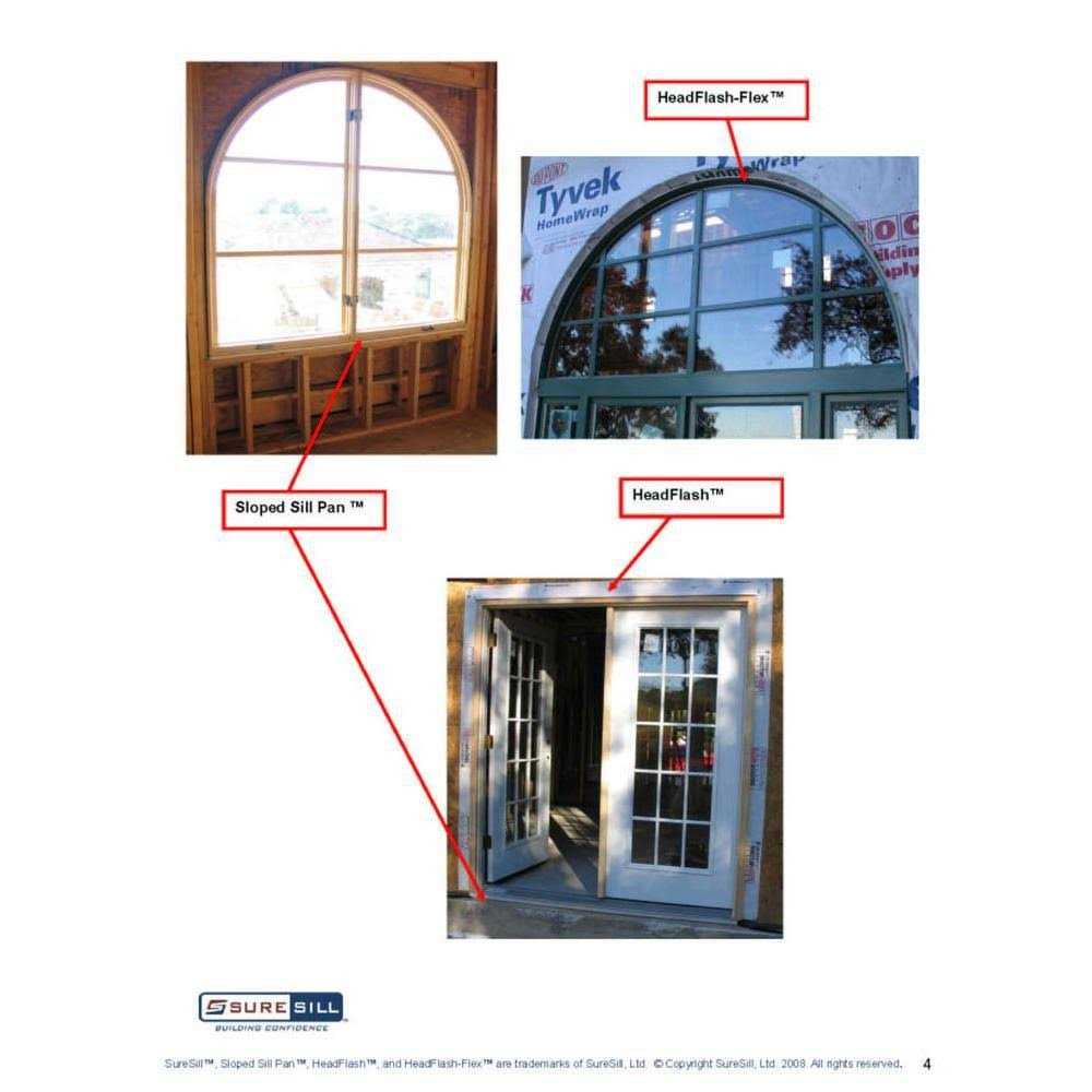 Suresill 1-3/8 in. x White Pvc Sloped Head Flashing for Door and Window Installation and Flashing - MT - Mrs Treak