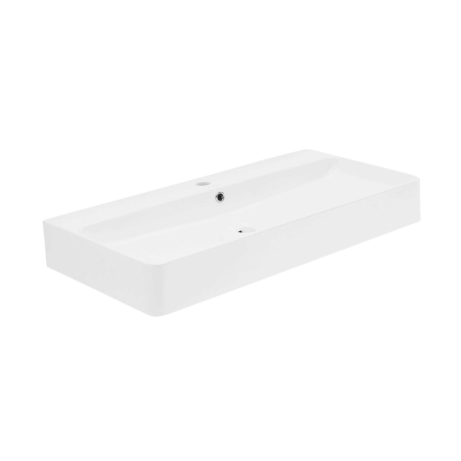Swiss Madison Carre 36 in. Ceramic Console Sink White Basin - MT - Mrs Treak