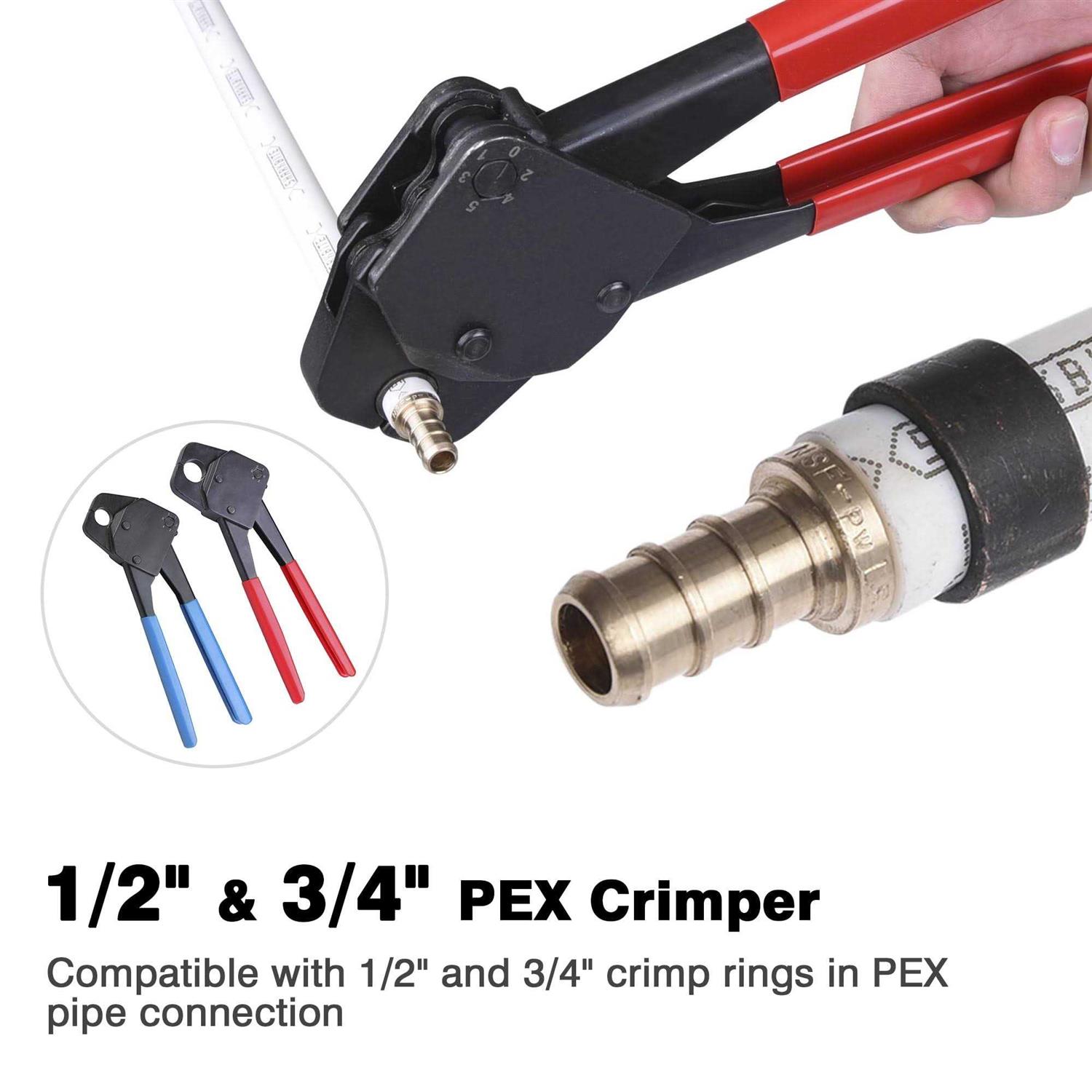 Yescom 1/2 3/4 PEX Crimper Copper Ring Crimping Tool Go/no Go Gauge - MT - Mrs Treak