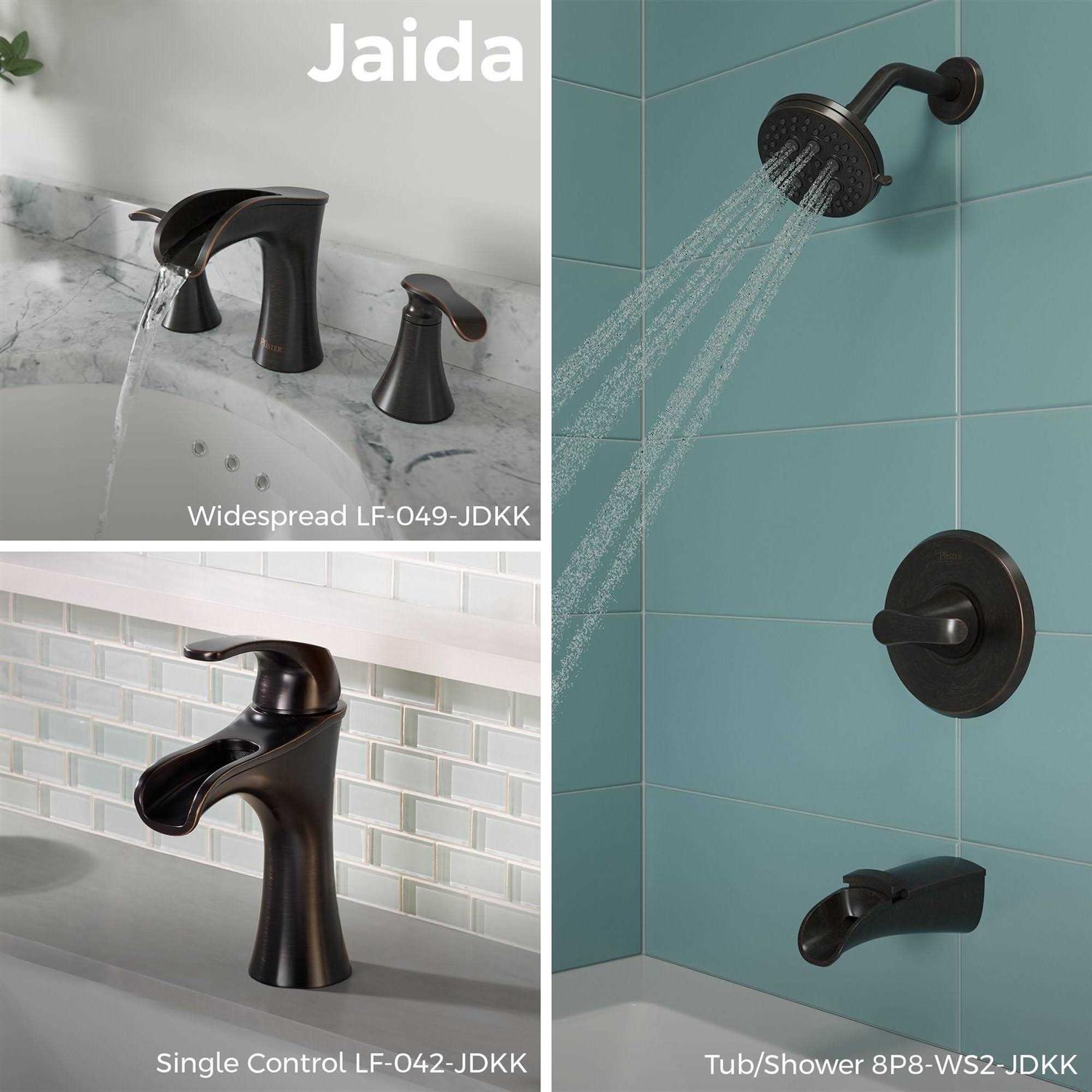 Pfister Jaida 2-Handle 8 inch Widespread Bathroom Faucet in Spot Defense Brushed Nickel LF-049-JDGS - MT - Mrs Treak