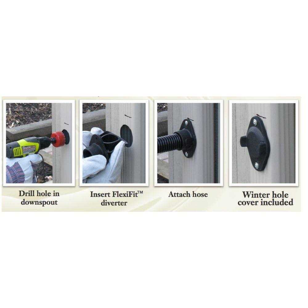 EarthMinded FlexiFit Diverter Upgrade for 3 x 4 in. Rectangular Downspouts - MT - Mrs Treak