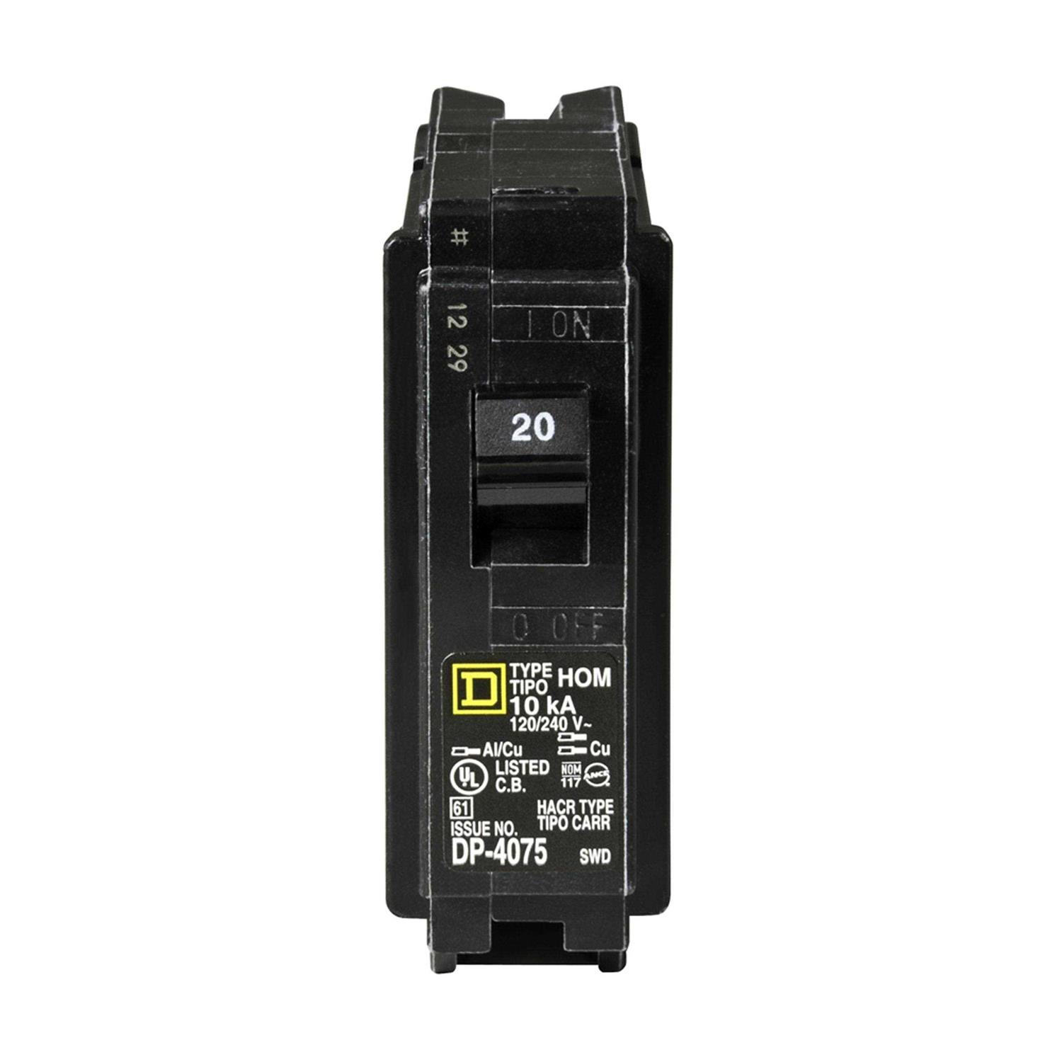 Square D HOM120CP Homeline Single Pole Circuit Breaker - MT - Mrs Treak