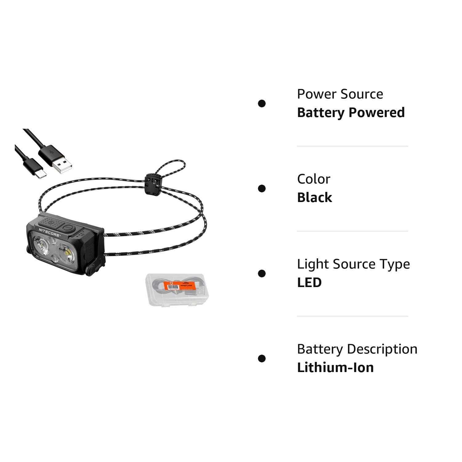 Nitecore NU25 UL 400 Lumens Ultralight Rechargeable Headlamp - MT - Mrs Treak