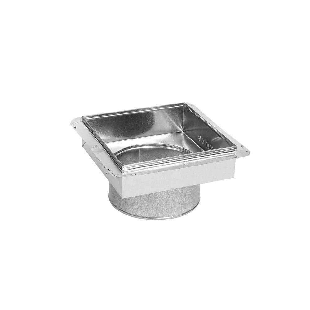Master Flow 10 in. x 10 in. to 8 in. Ceiling Register Box CRB10X10X8 - MT - Mrs Treak