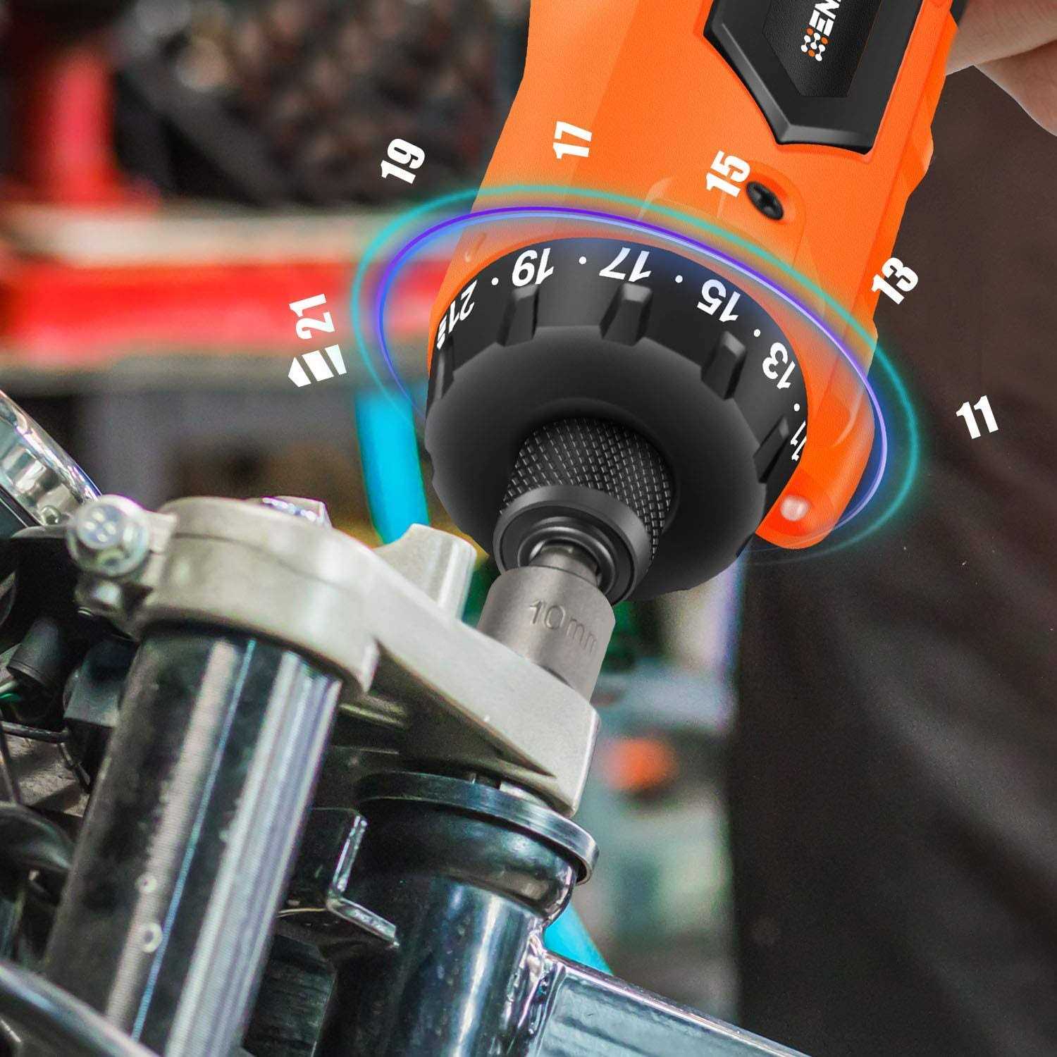 Enertwist Cordless Screwdriver, 8V Max 10Nm Electric Screwdriver Rechargeable Set with 82 Accessory Kit and Charger in Carrying Case - MT - Mrs Treak