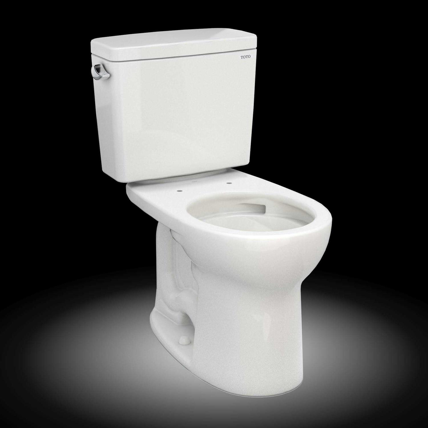 Toto Drake Two-Piece Round 1.6 GPF Universal Height Tornado Flush Toilet with Cefiontect CST775CSFG# - MT - Mrs Treak