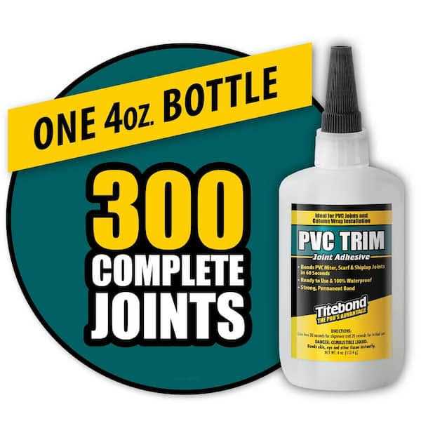 Titebond 4 oz. PVC Trim Joint Adhesive - MT - Mrs Treak