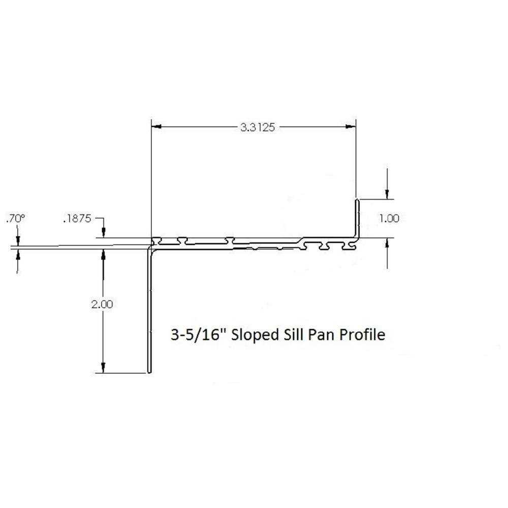 Suresill 1-3/8 in. x White Pvc Sloped Head Flashing for Door and Window Installation and Flashing - MT - Mrs Treak