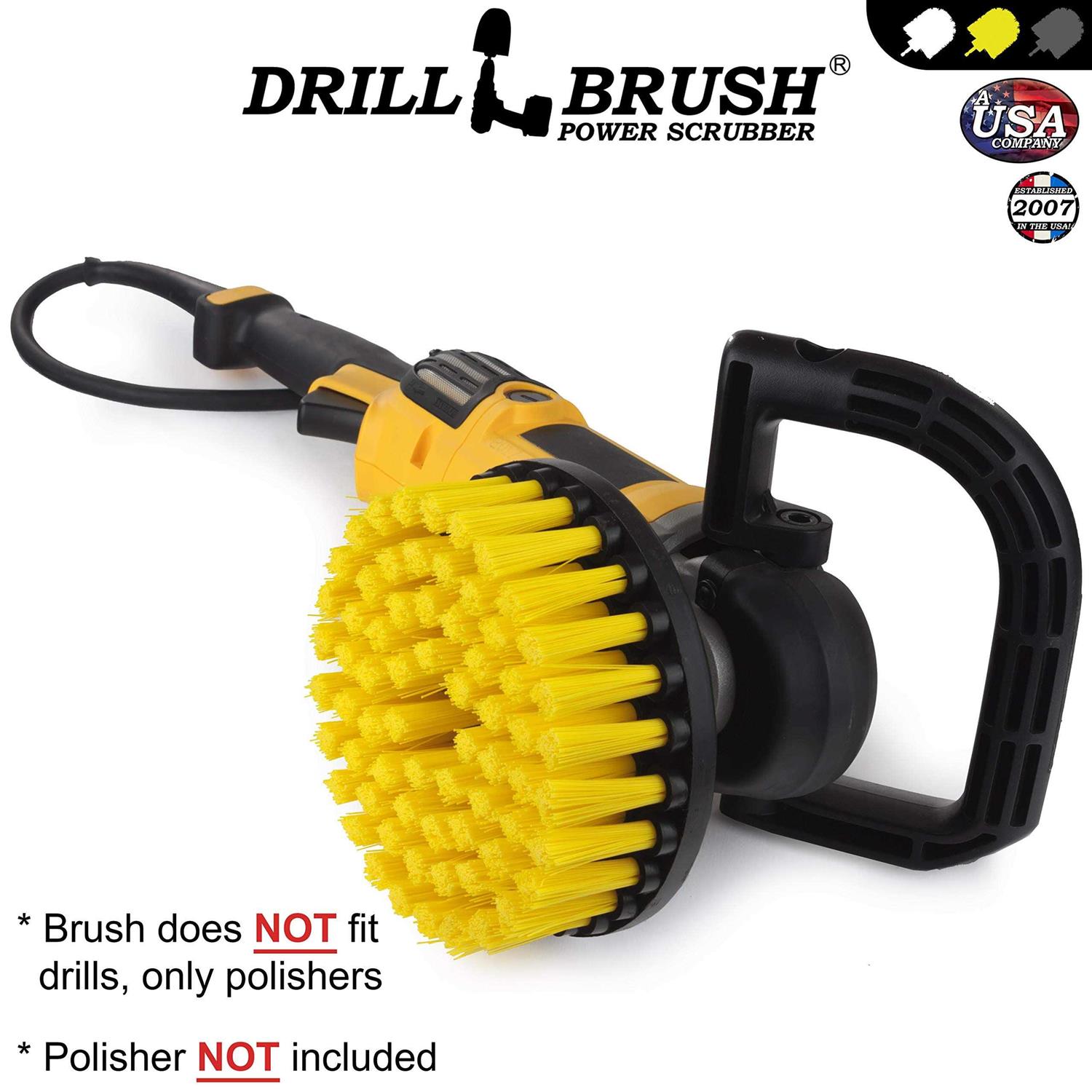 Drillbrush 4 in. W Soft/Medium Bristle Metal Handle Drill Brush Set 810003601216 - MT - Mrs Treak