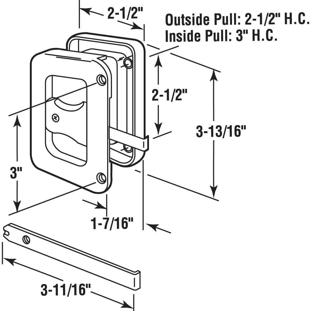 Prime-Line A 184 Sliding Screen Door Latch - MT - Mrs Treak