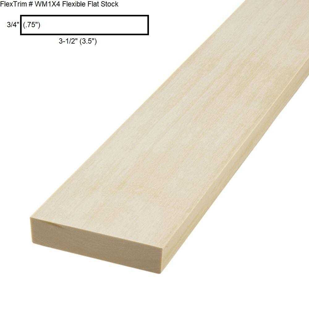 Flex Trim HD 1×4 3/4 in. x 3-1/2 in. x 96 in. Polyurethane Flexible Flat Stock S4S MOULDING - MT - Mrs Treak