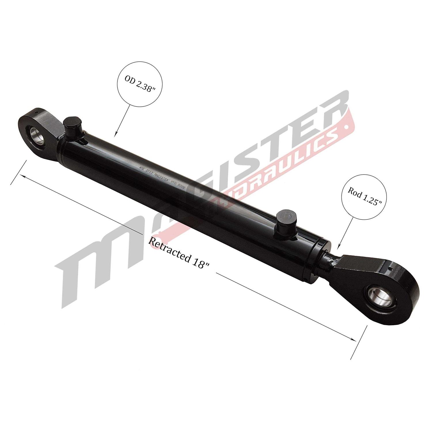 Magister Hydraulics 2.5 bore x stroke swivel eye Hydraulic Cylinder - MT - Mrs Treak