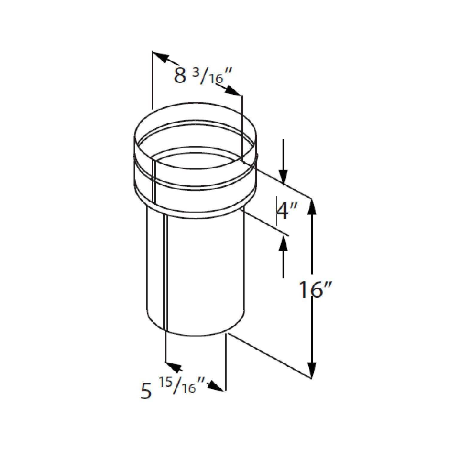 DuraVent 6DBK-T DuraBlack Tee with Clean-Out Cap - MT - Mrs Treak