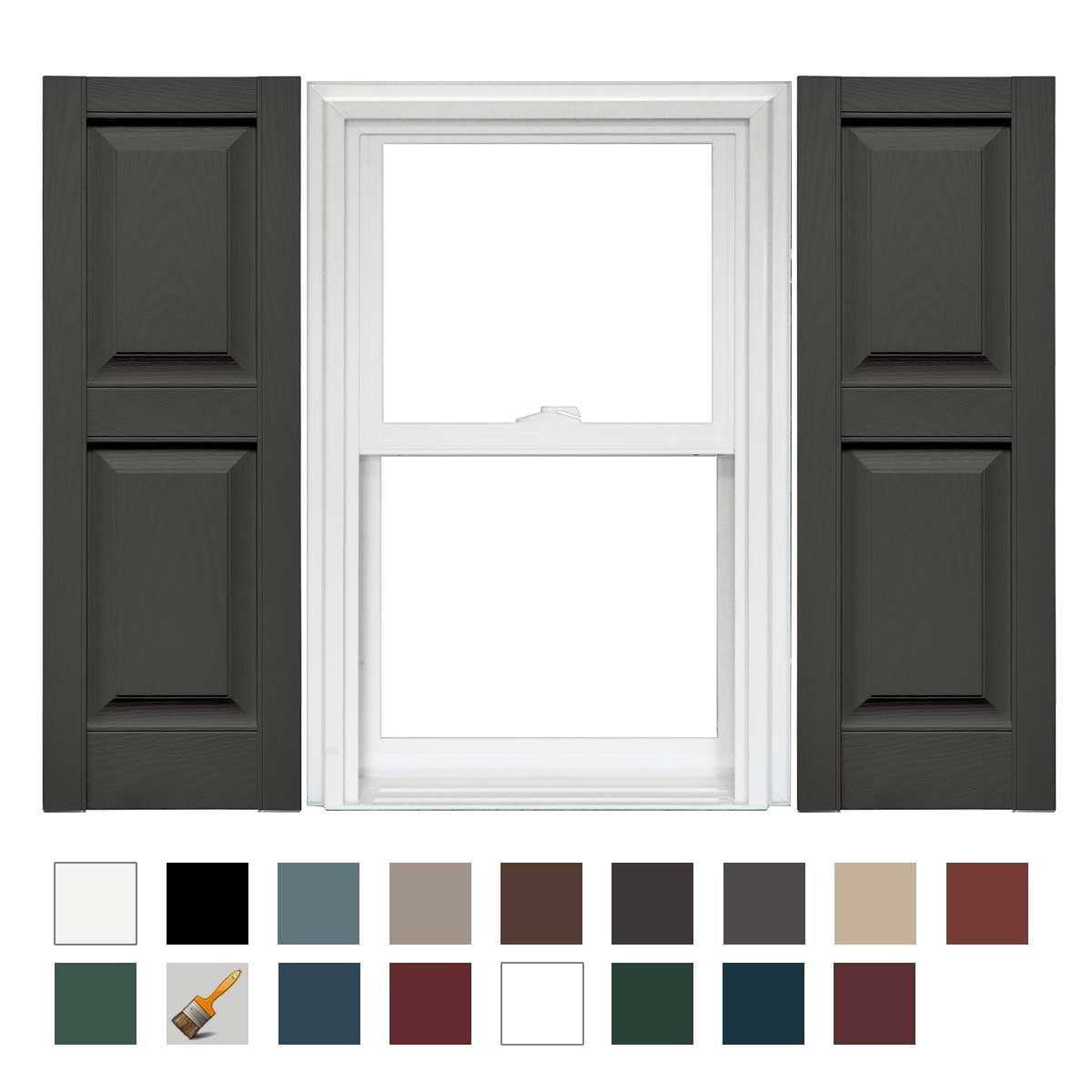 Mid America Raised Panel Vinyl Shutters 1 Pair - MT - Mrs Treak