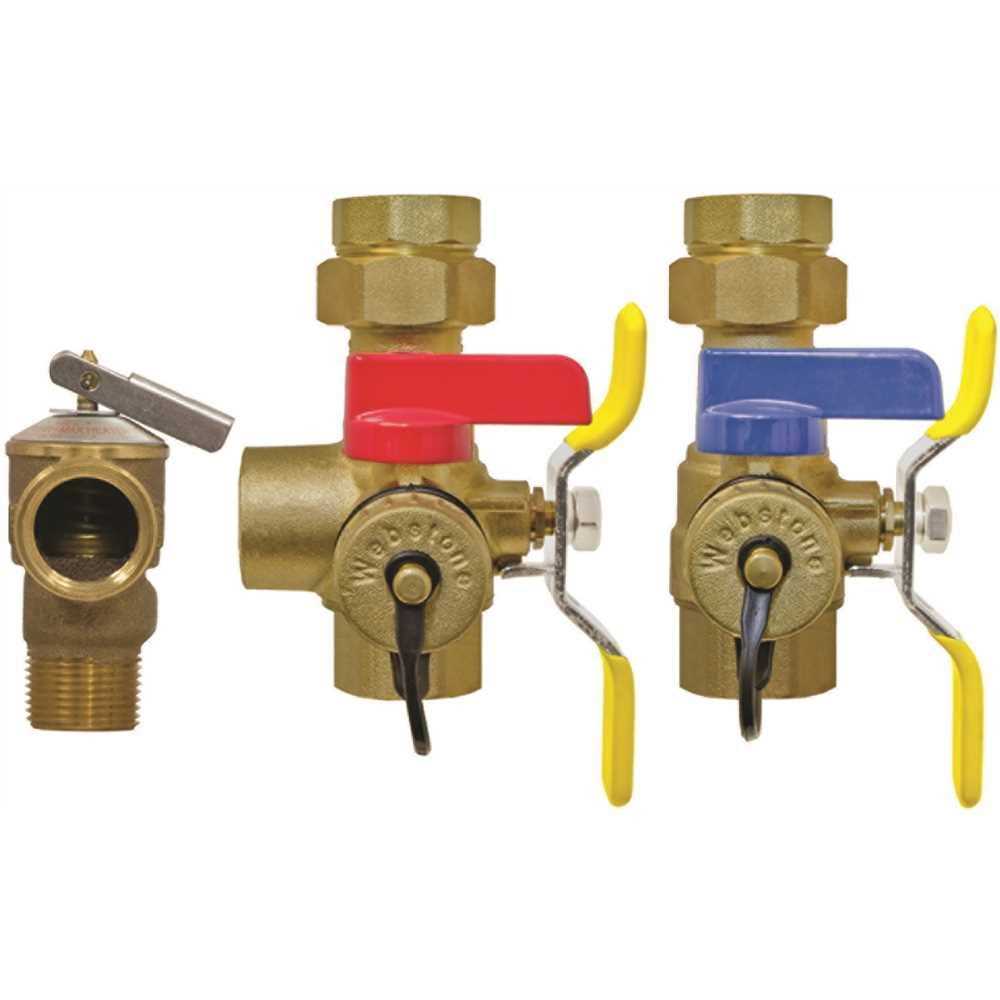 Webstone H-G1653W Pro-Pal Dielectric Water Heater Supply Valves - MT - Mrs Treak