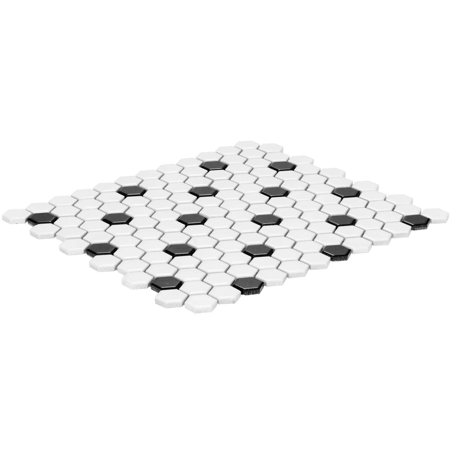 Satori Hudson 10-in x 12-in Matte Porcelain Hexagon and Wall Tile 1001 - MT - Mrs Treak