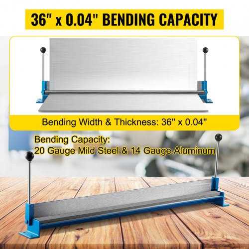 VEVOR Sheet Metal Brake 36 In. Metal Bender Brake 910 mm Length Portable Metal Bender 0-90 Degrees Adjustable Steel Bender wi - MT - Mrs Treak