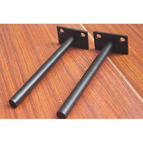 MHMYDZ Black Floating Shelf Bracket Solid Steel Blind Shelf Supports - MT - Mrs Treak