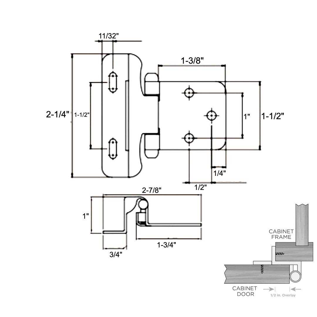 Cosmas 18650-orb Oil Rubbed Bronze Self Closing Partial Wrap Cabinet Hinge 1/2 inch Overlay - Mrs Treak