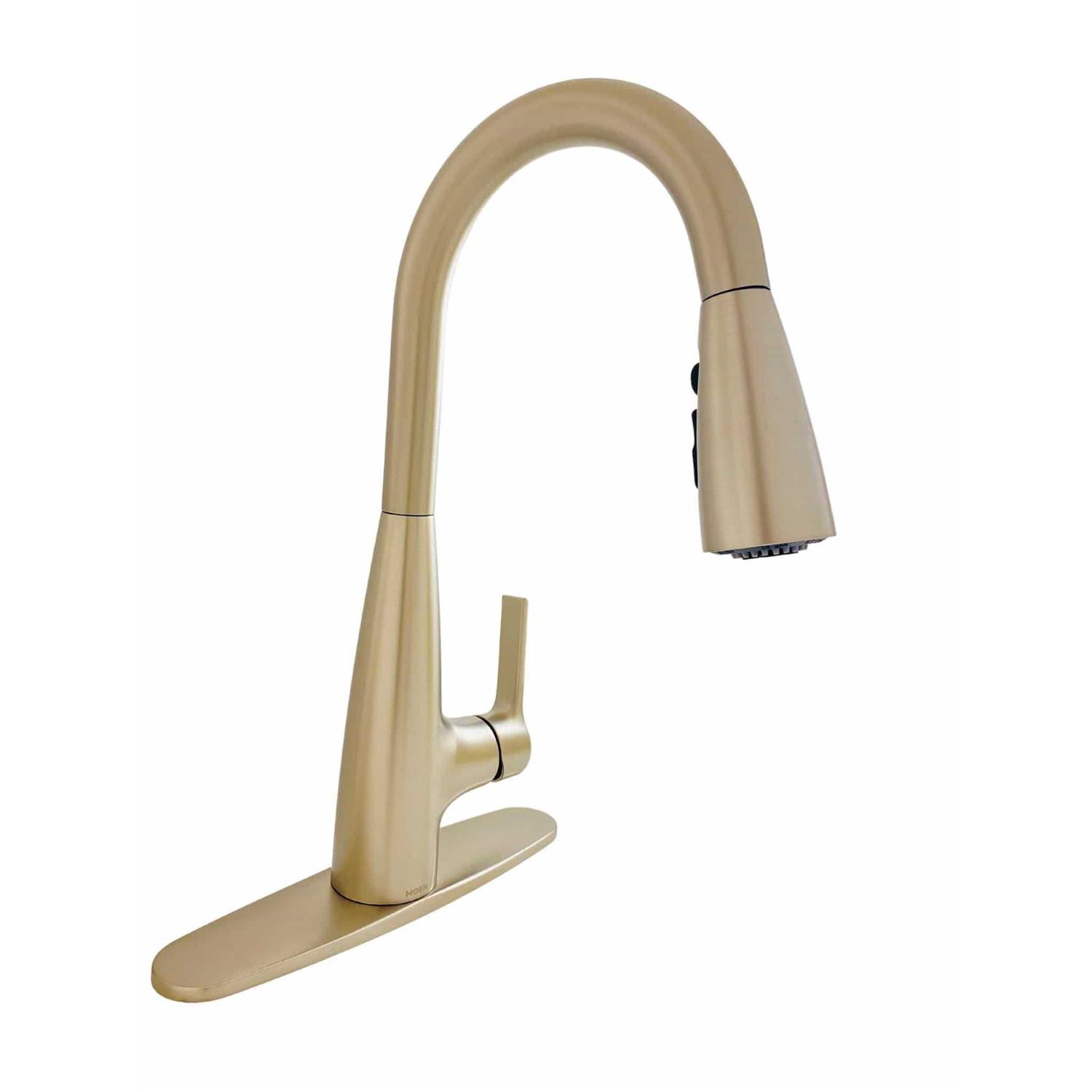 Moen 87233EWBL Adler MotionSense Wave Single Handle Pulldown Kitchen Faucet with Power Clean Technology Finish - MT - Mrs Treak