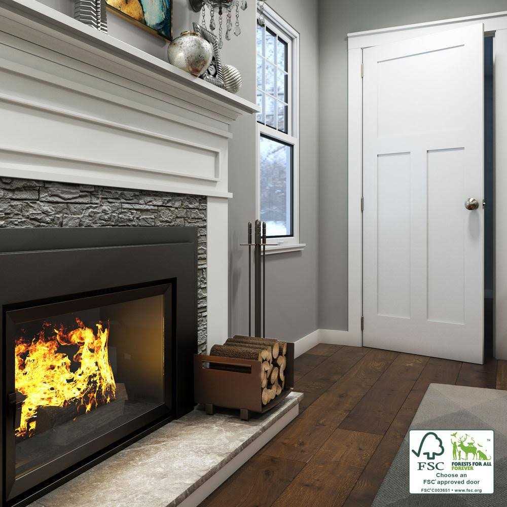 EightDoors 80 in. x 1-3/8 in. Shaker White Primed 5-Panel Solid Core Wood Interior Slab Door - MT - Mrs Treak