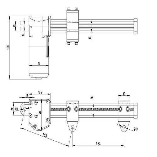 Mulin Power Recliner Motor Replacement with Cord Model ML8-174 Linear Actuator for Sofa Lift Chair Couch Massage Seat Bed Same as ML8-001 & ML18-017 - MT - Mrs Treak