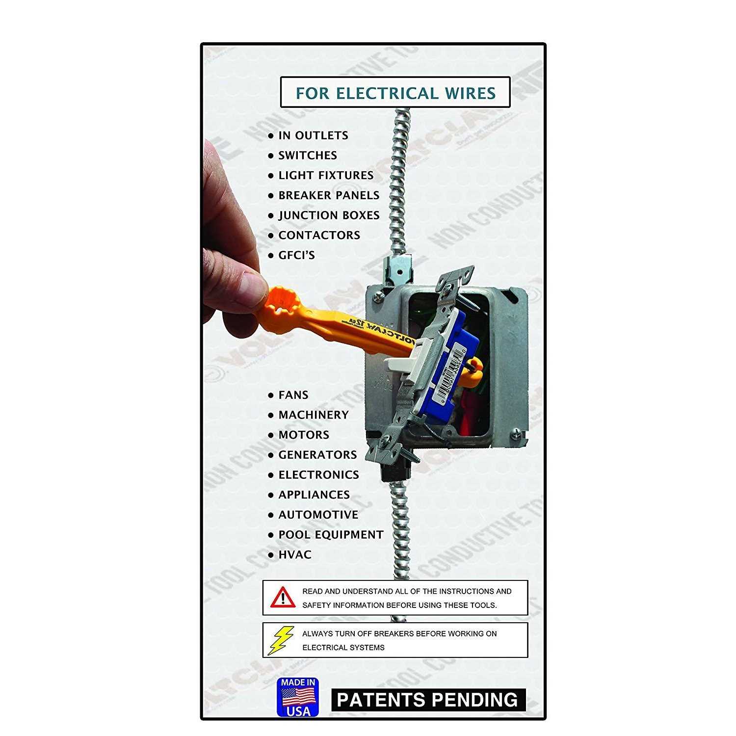VoltClaw Multi-Gauge Non-Conductive Electrical Wire Pliers - MT - Mrs Treak
