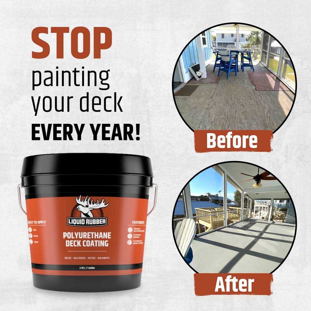 Liquid Rubber Smooth Polyurethane Deck Coating Sealant - MT - Mrs Treak