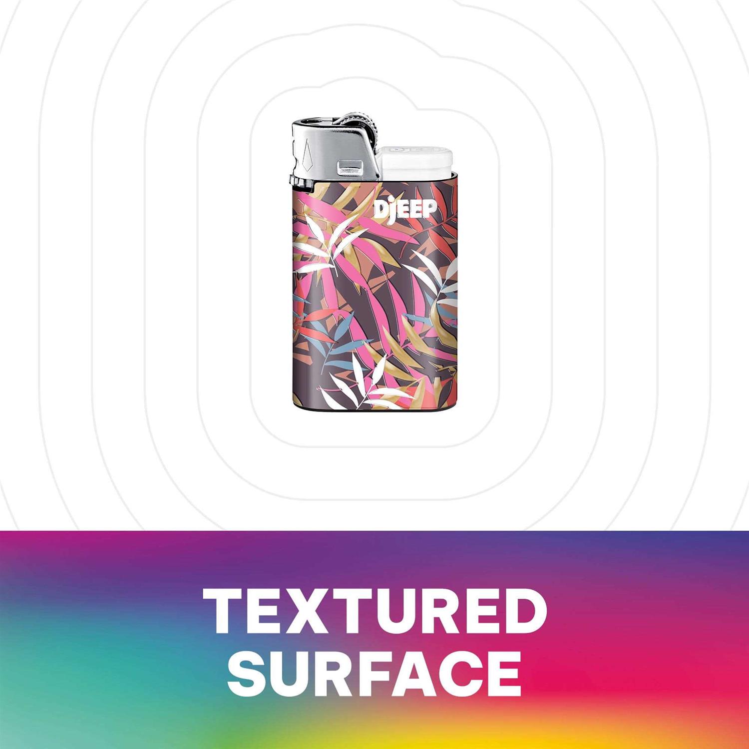 Djeep Pocket Lighters Vibrant Collection Textured Metallic Colorful Unique Lighters - MT - Mrs Treak